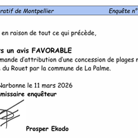 Enquête publique, avis favorable